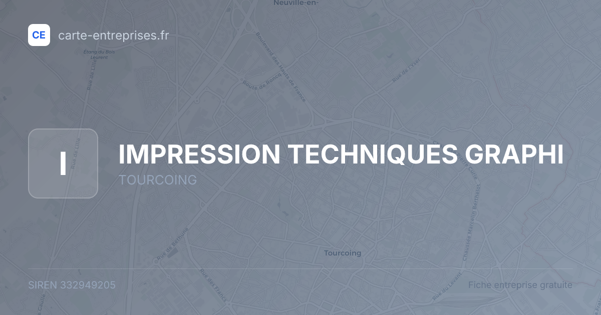 IMPRESSION TECHNIQUES GRAPHI — 332949205 — fiche entreprise