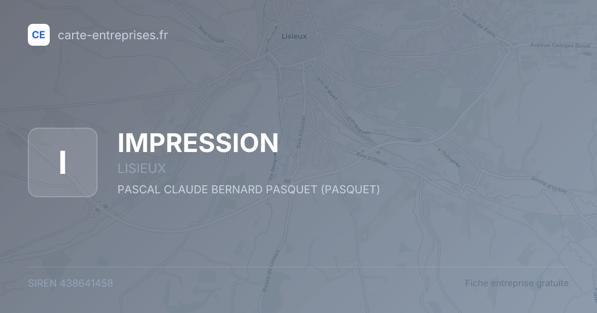 IMPRESSION — 438641458 — fiche entreprise