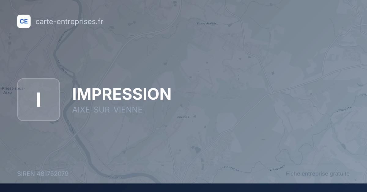 IMPRESSION — 481752079 — fiche entreprise