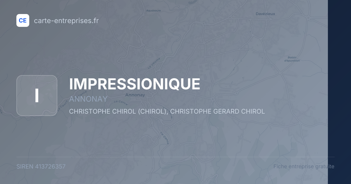IMPRESSIONIQUE — 413726357 — fiche entreprise