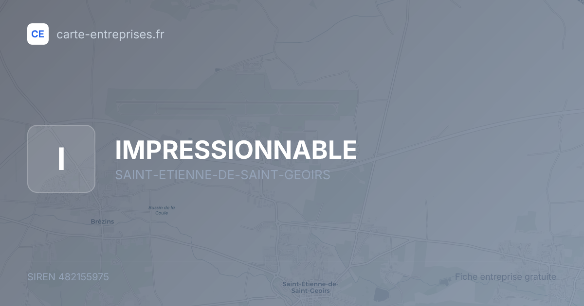 IMPRESSIONNABLE — 482155975 — fiche entreprise