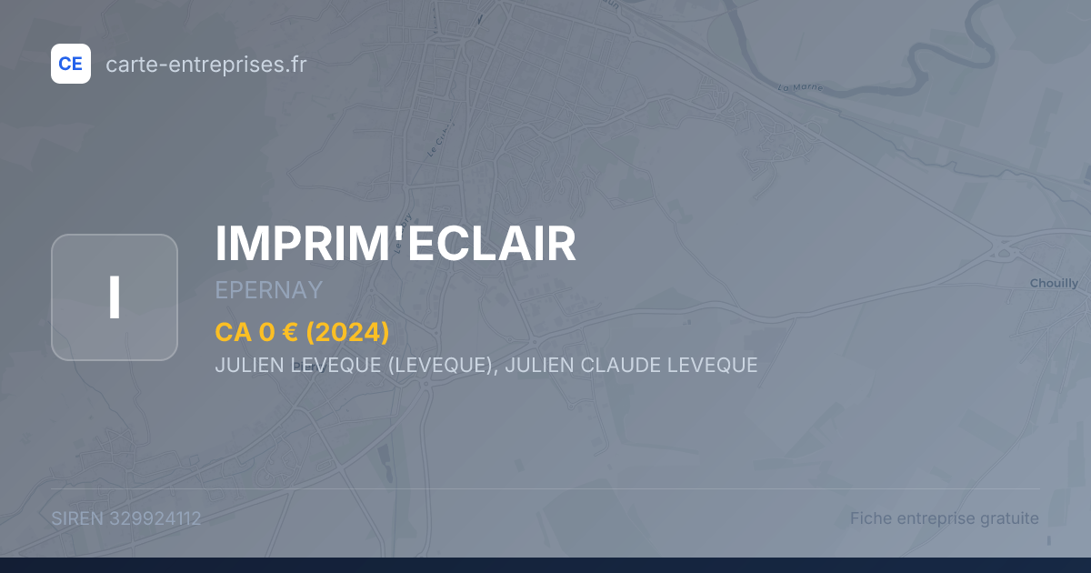 IMPRIM'ECLAIR — 329924112 — fiche entreprise
