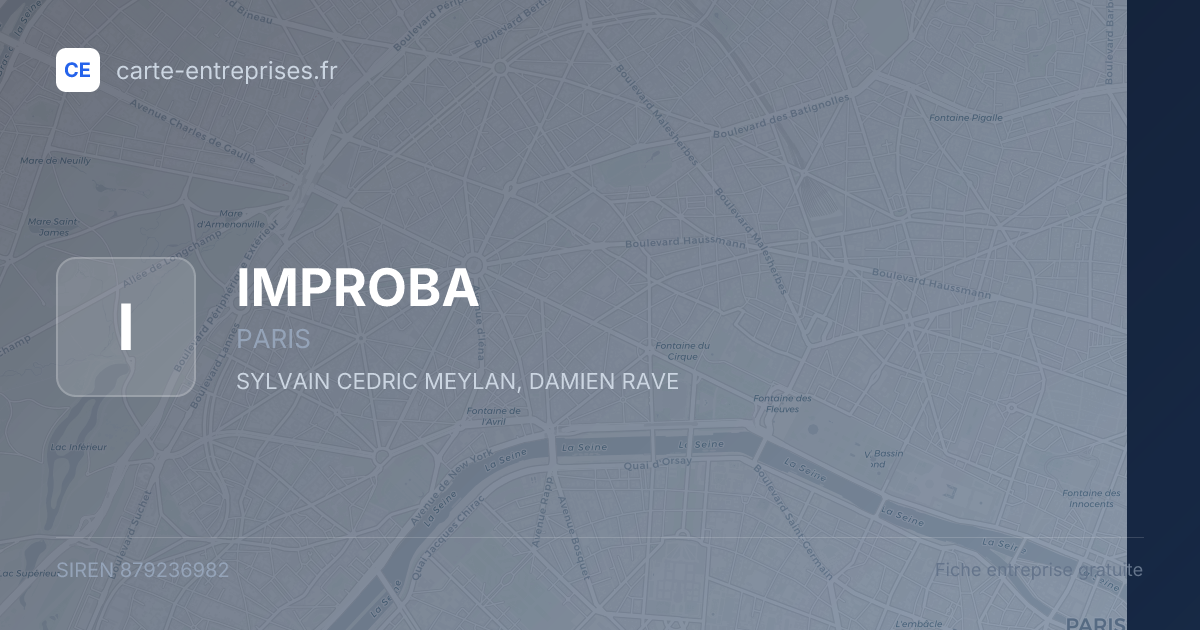 IMPROBA — 879236982 — fiche entreprise