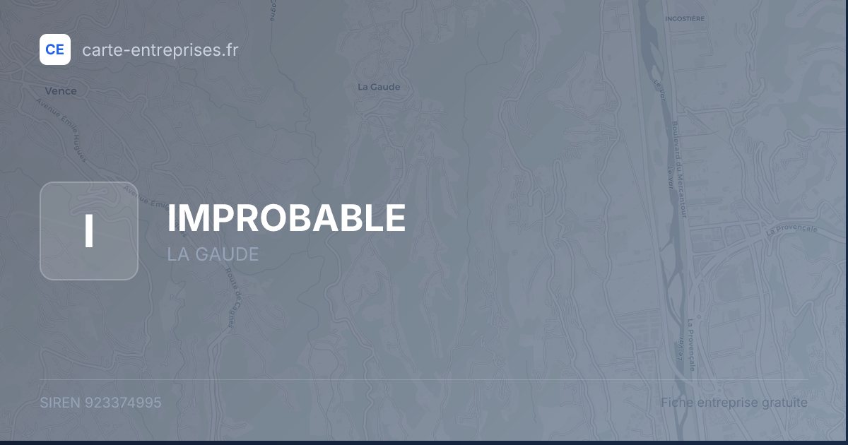 IMPROBABLE — 923374995 — fiche entreprise