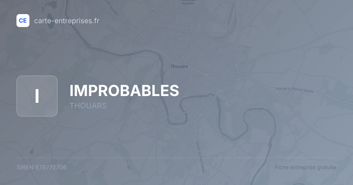 IMPROBABLES — 878772706 — fiche entreprise