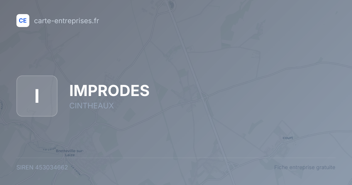 IMPRODES — 453034662 — fiche entreprise