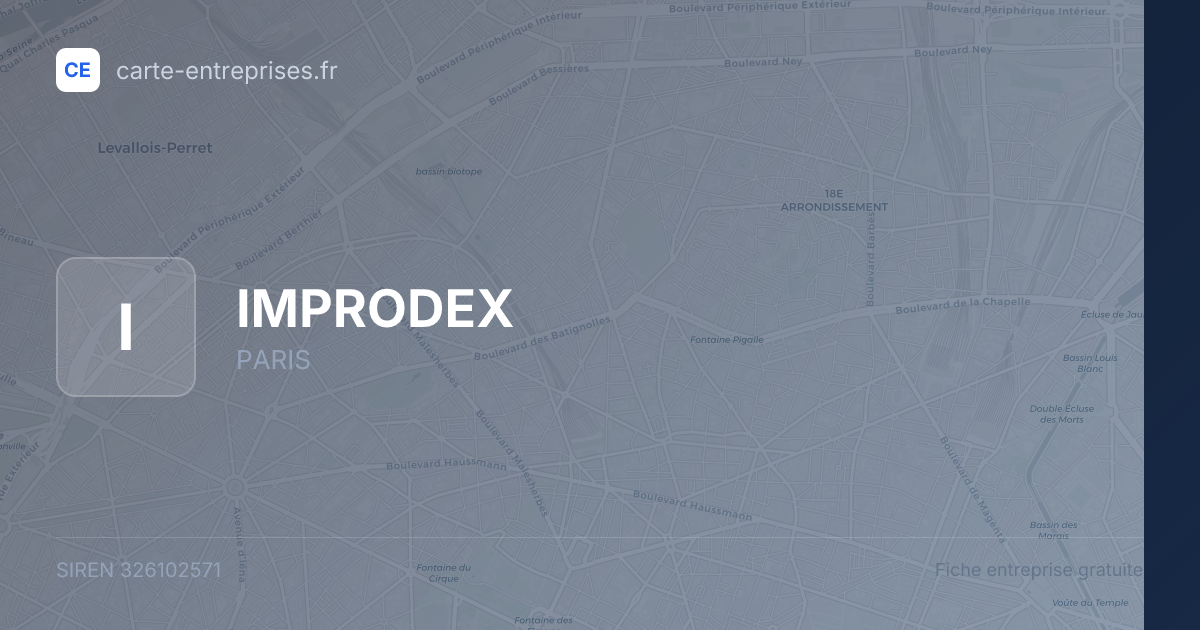 IMPRODEX — 326102571 — fiche entreprise