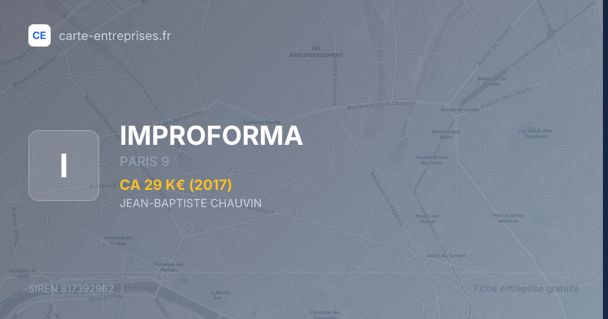 IMPROFORMA — 817392962 — fiche entreprise