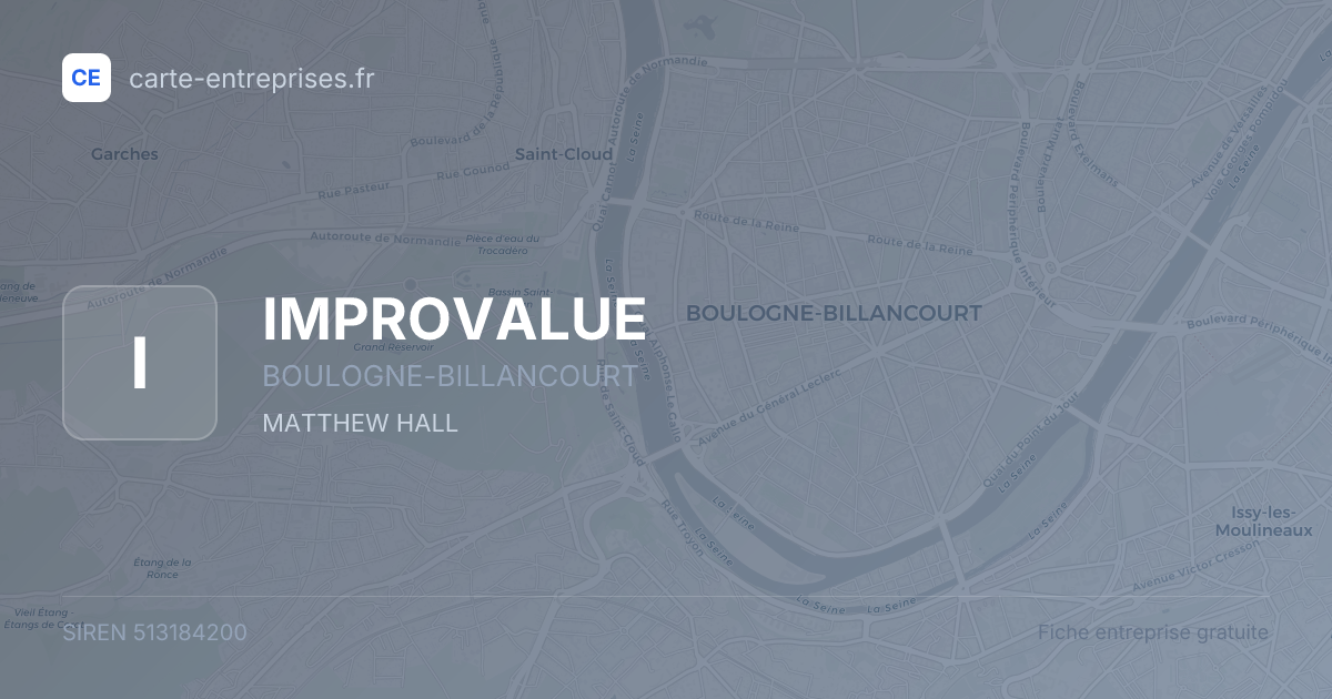 IMPROVALUE — 513184200 — fiche entreprise
