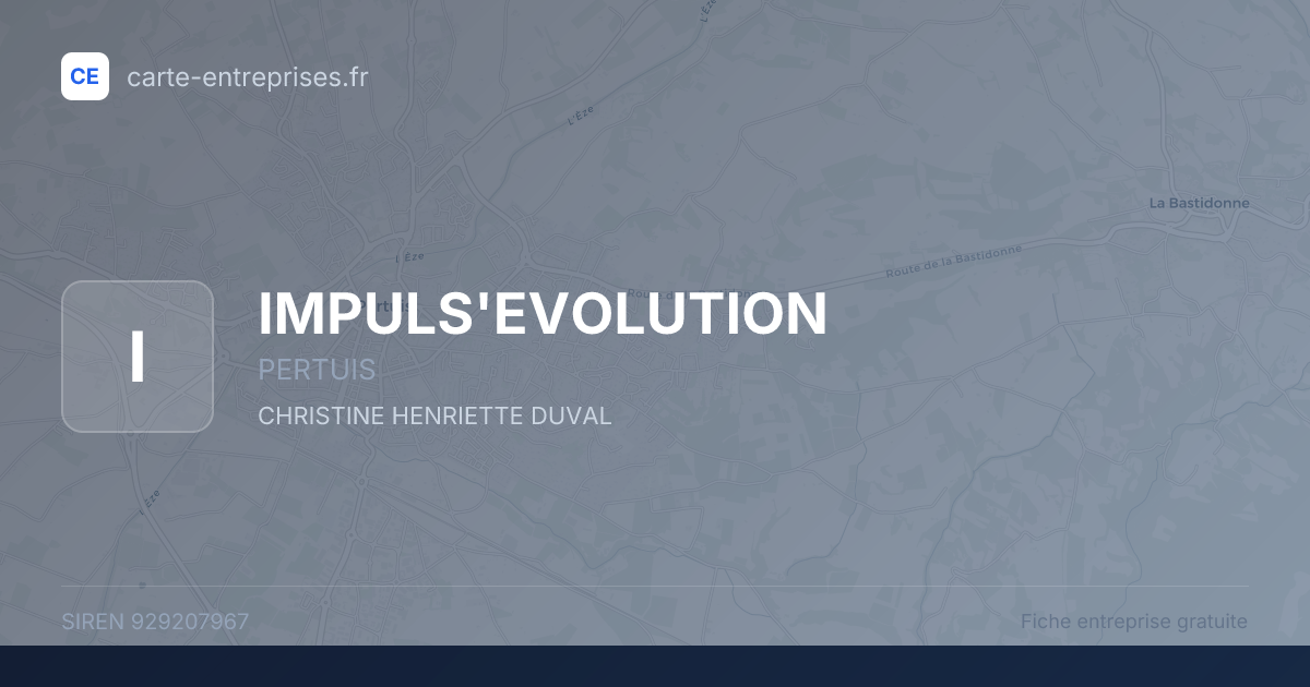 IMPULS'EVOLUTION — 929207967 — fiche entreprise