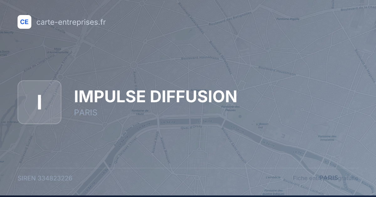 IMPULSE DIFFUSION — 334823226 — fiche entreprise