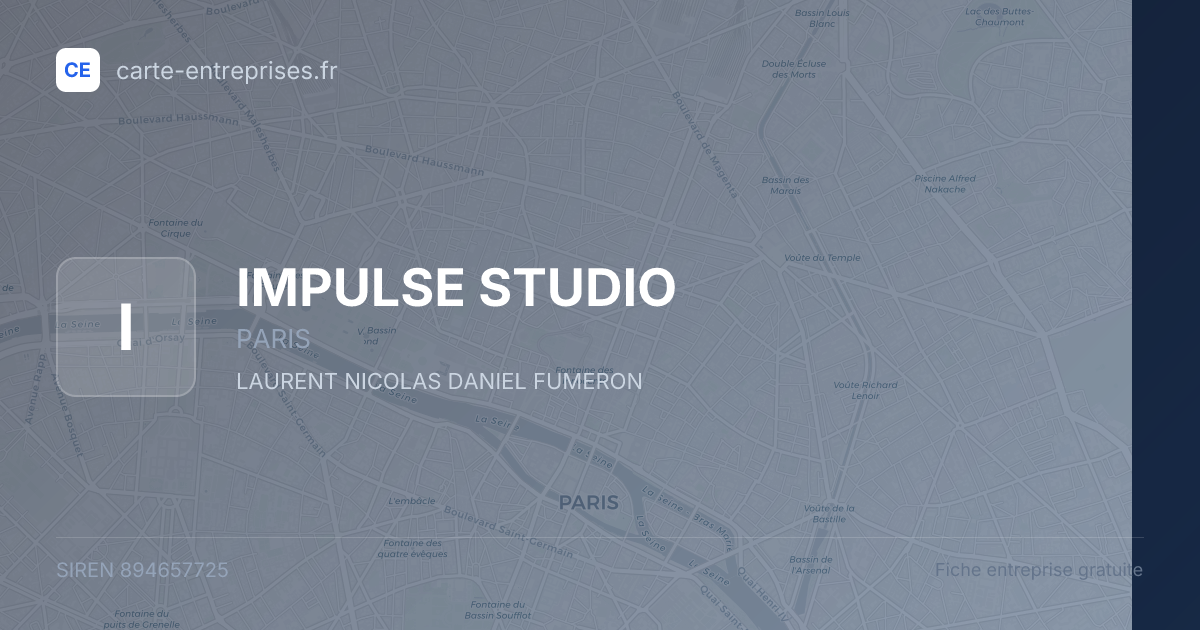 IMPULSE STUDIO — 894657725 — fiche entreprise