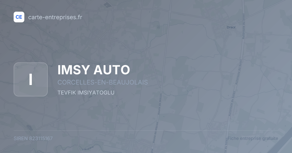IMSY AUTO — 823115167 — fiche entreprise