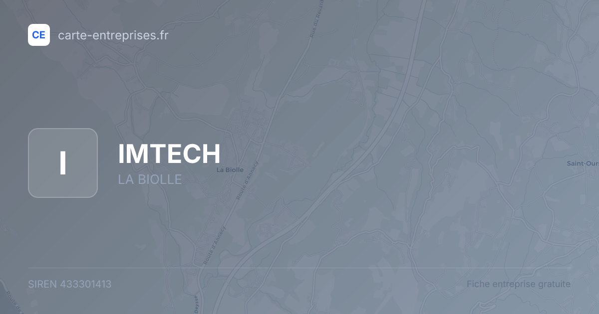 IMTECH — 433301413 — fiche entreprise