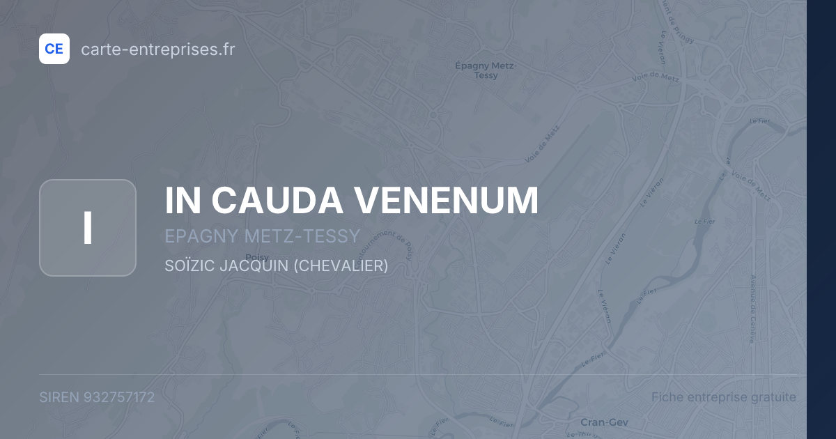 IN CAUDA VENENUM — 932757172 — fiche entreprise