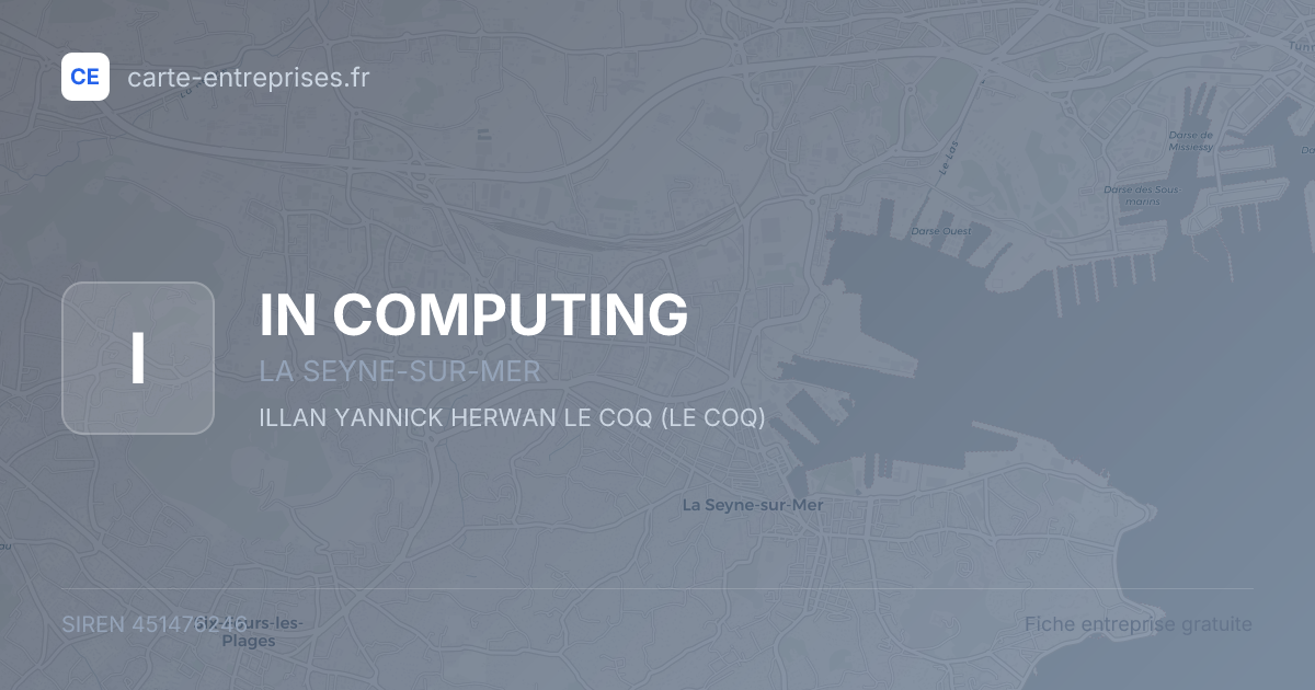 IN COMPUTING — 451476246 — fiche entreprise