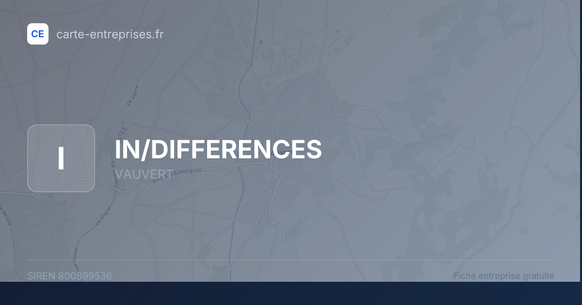 IN/DIFFERENCES — 800899536 — fiche entreprise