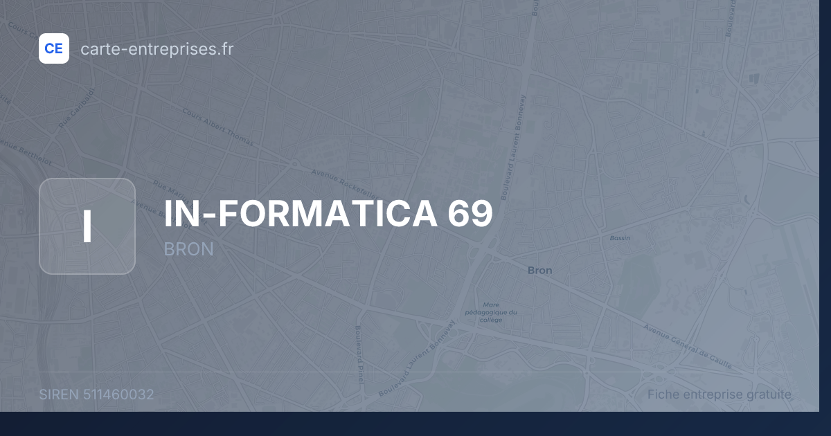 IN-FORMATICA 69 — 511460032 — fiche entreprise