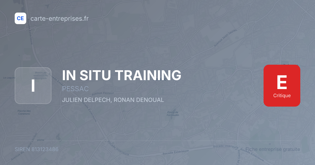 IN SITU TRAINING — 813123486 — fiche entreprise