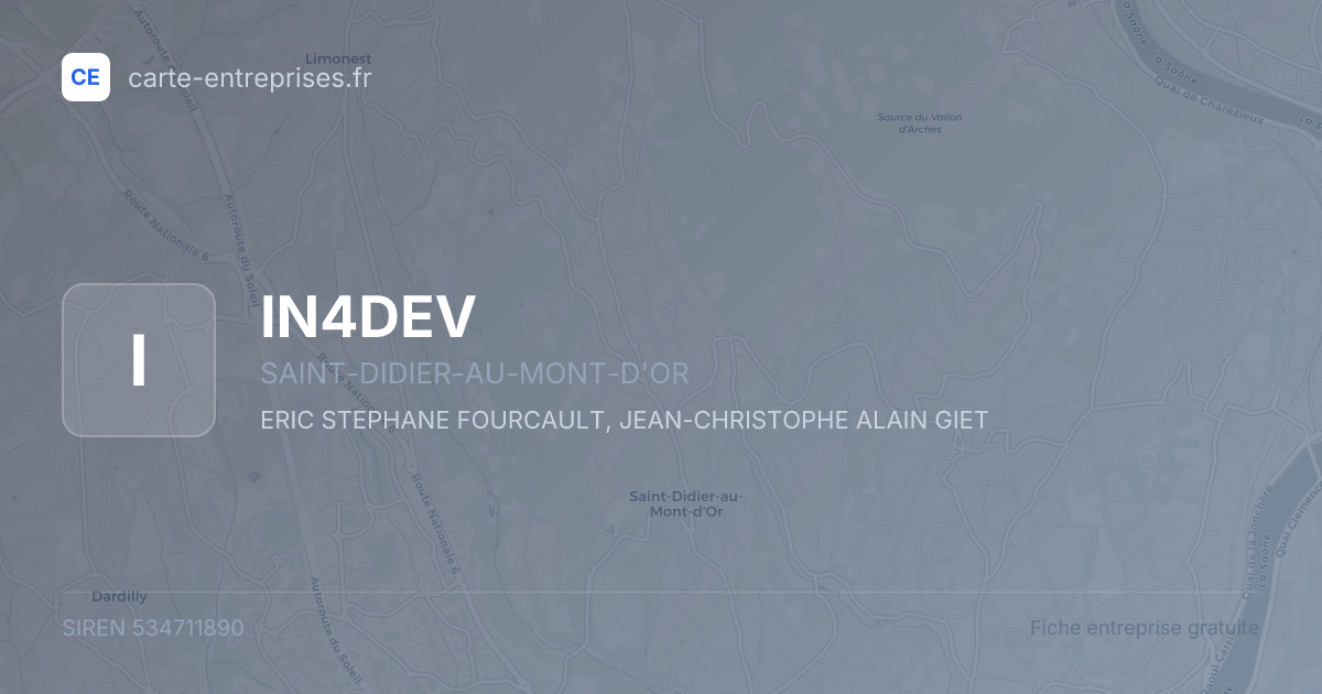 IN4DEV — 534711890 — fiche entreprise