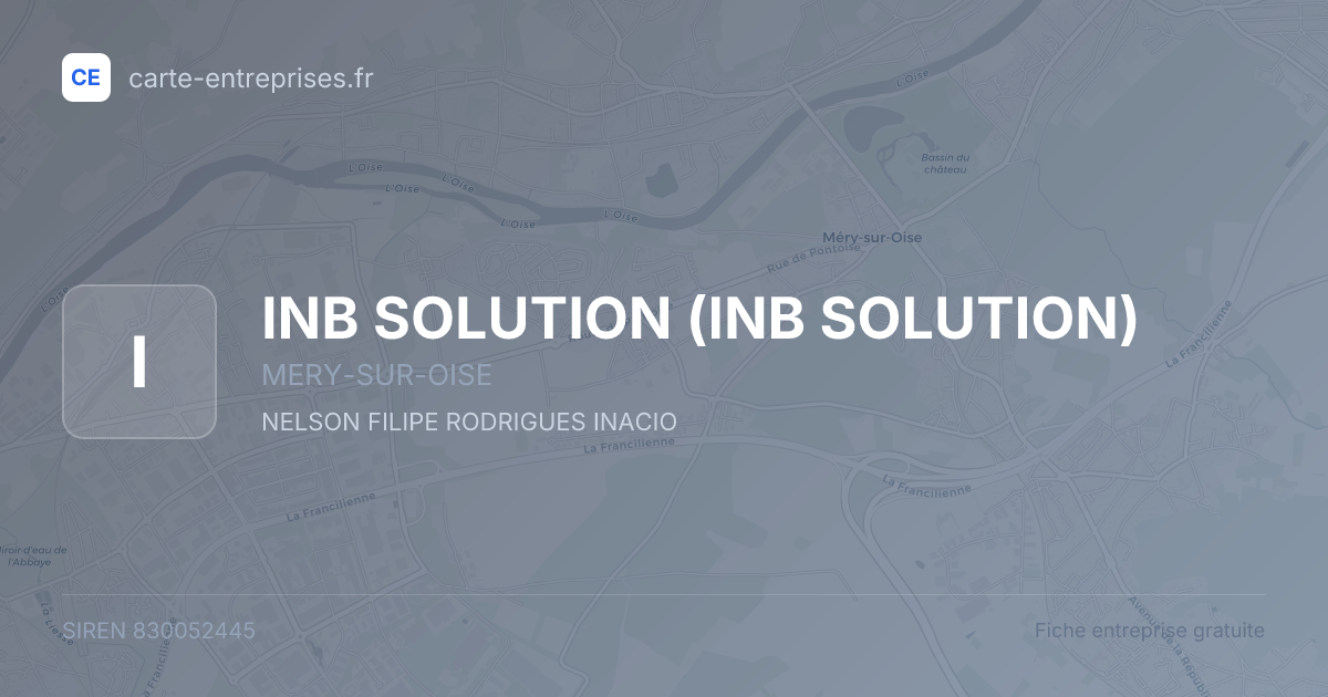 INB SOLUTION — 830052445 — fiche entreprise