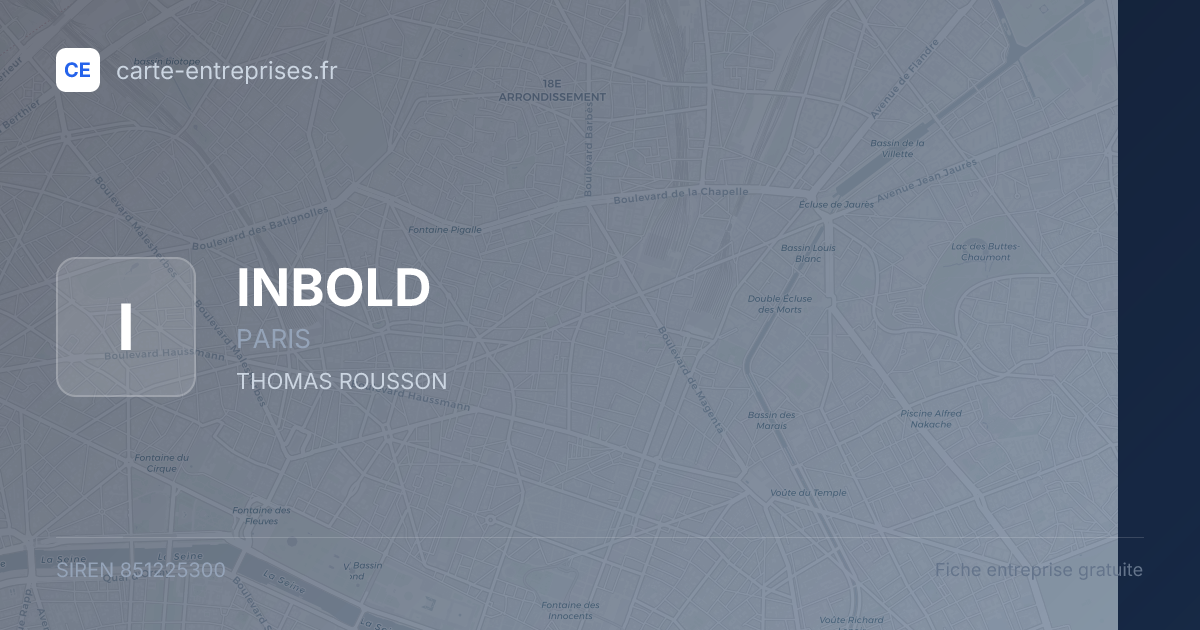 INBOLD — 851225300 — fiche entreprise