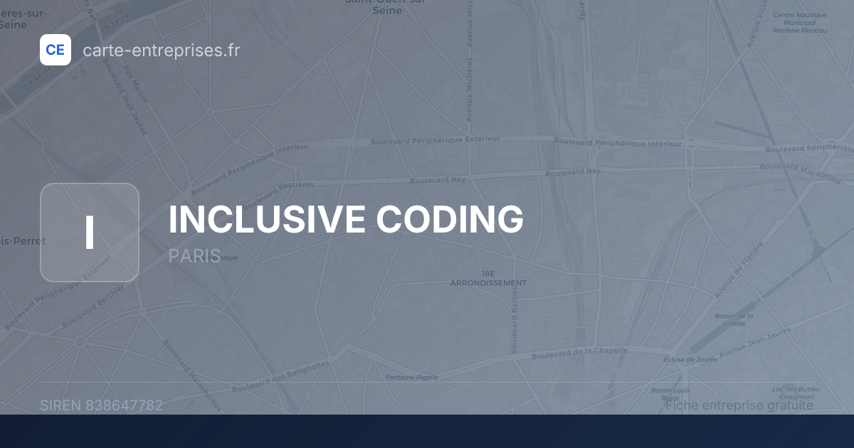 INCLUSIVE CODING — 838647782 — fiche entreprise