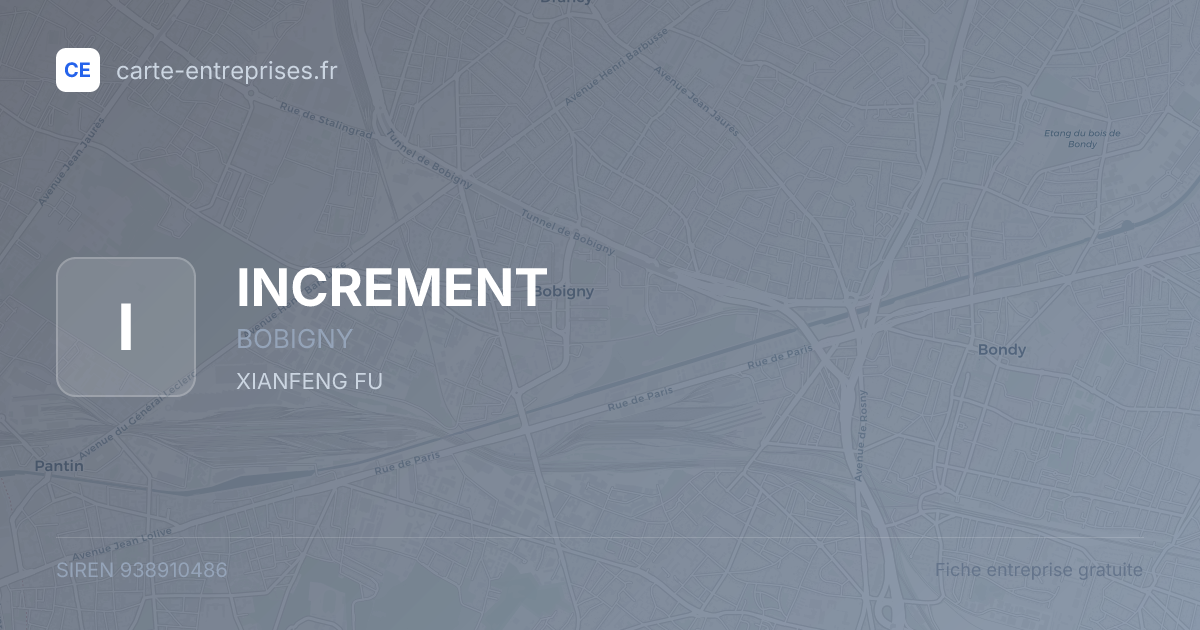 INCREMENT — 938910486 — fiche entreprise