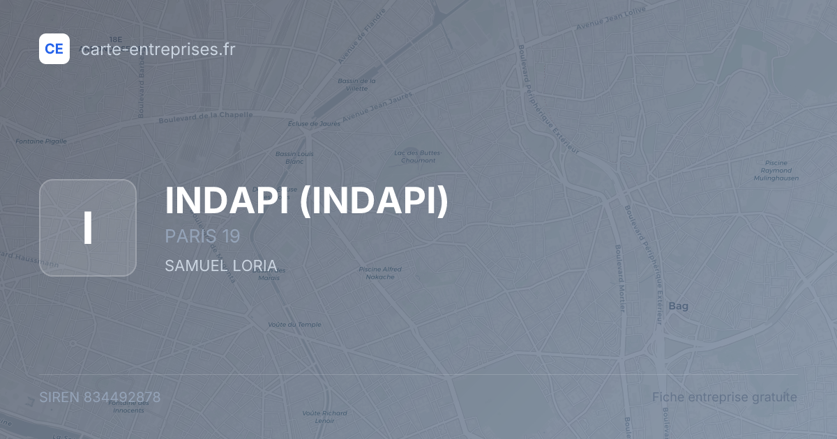 INDAPI — 834492878 — fiche entreprise