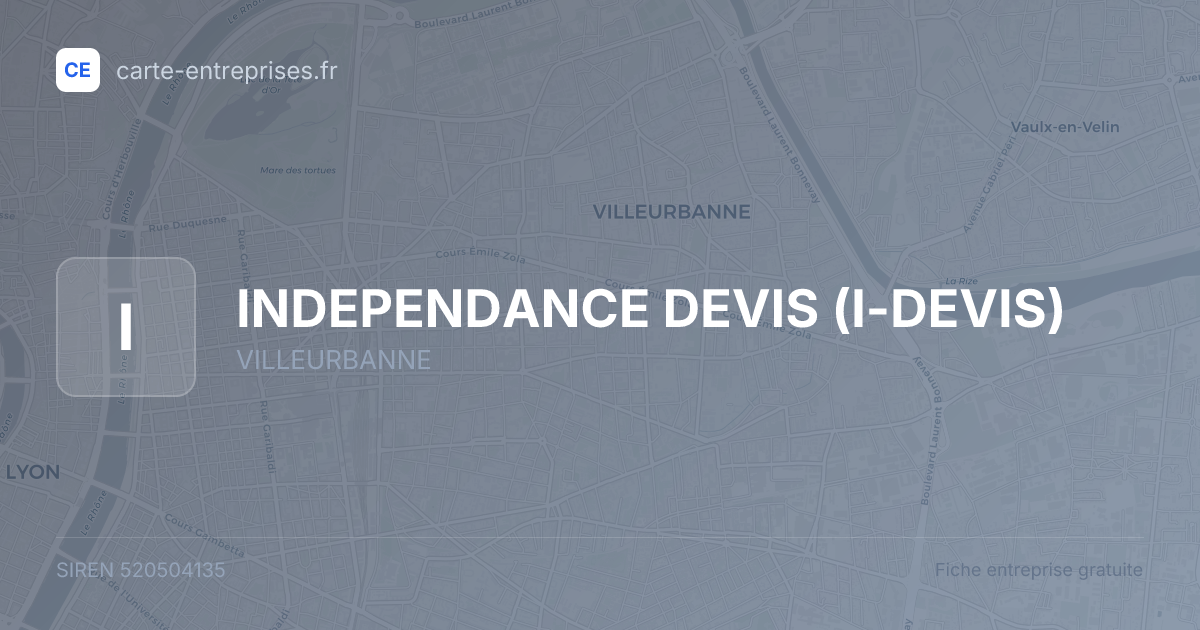 INDEPENDANCE DEVIS (I-DEVIS) — 520504135 — fiche entreprise