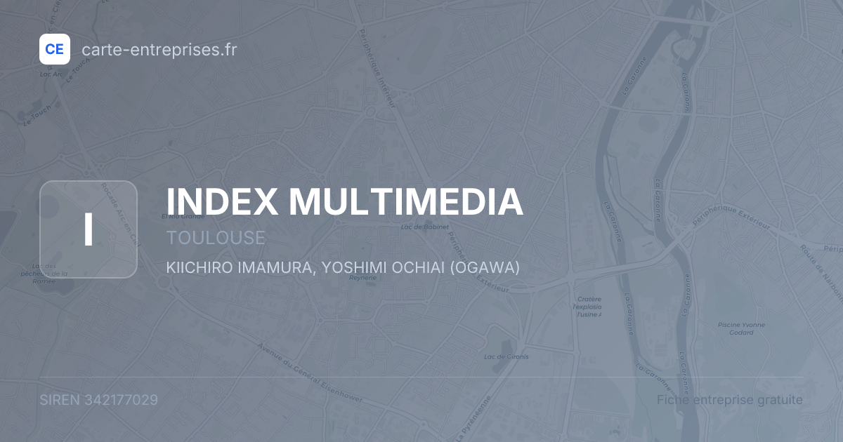 INDEX MULTIMEDIA — 342177029 — fiche entreprise