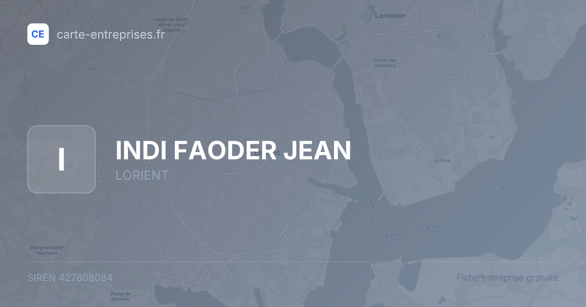 INDI FAODER JEAN — 427808084 — fiche entreprise