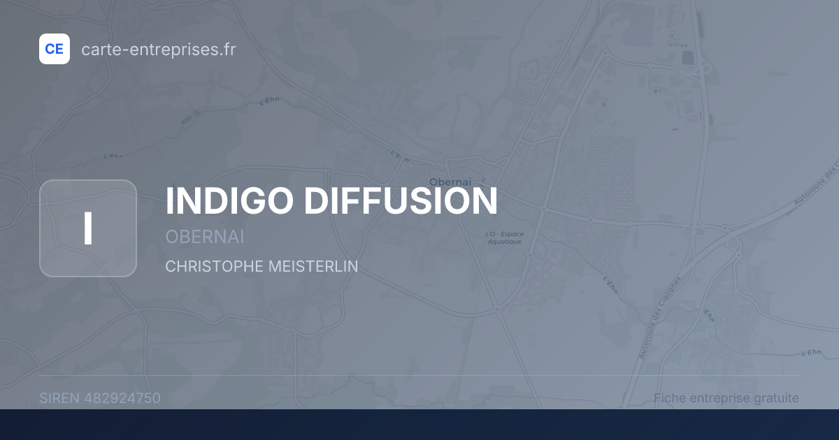 INDIGO DIFFUSION — 482924750 — fiche entreprise