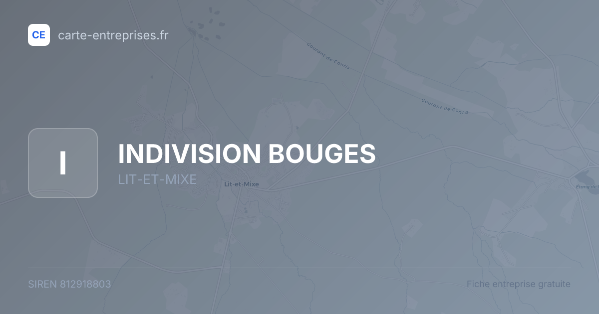 INDIVISION BOUGES — 812918803 — fiche entreprise