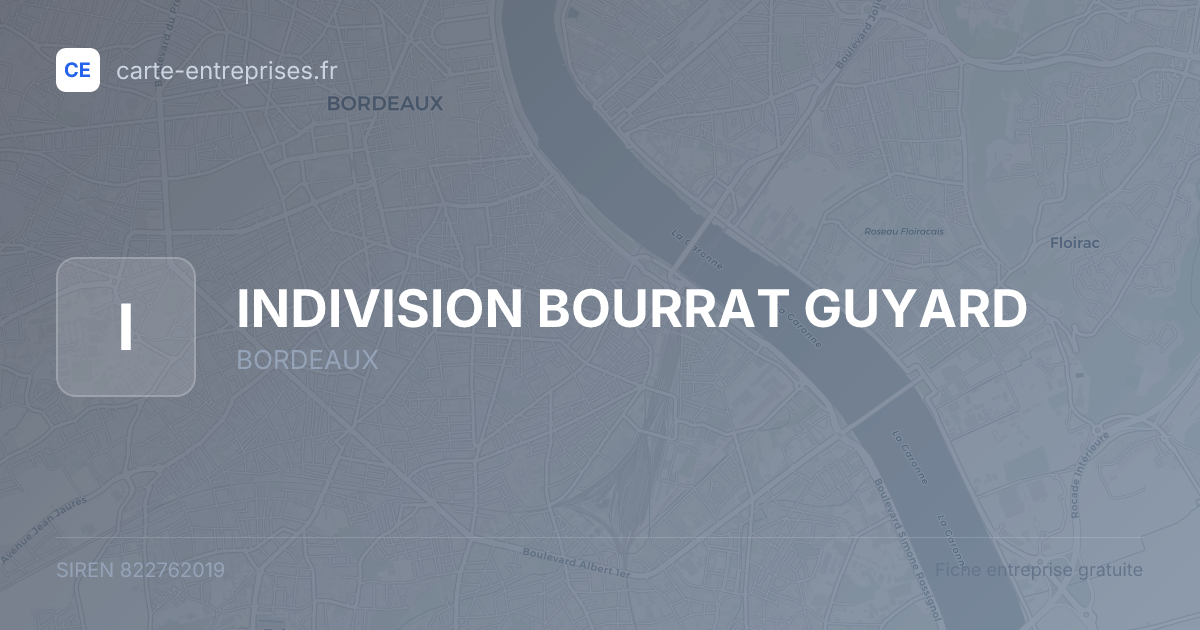 INDIVISION BOURRAT GUYARD — 822762019 — fiche entreprise