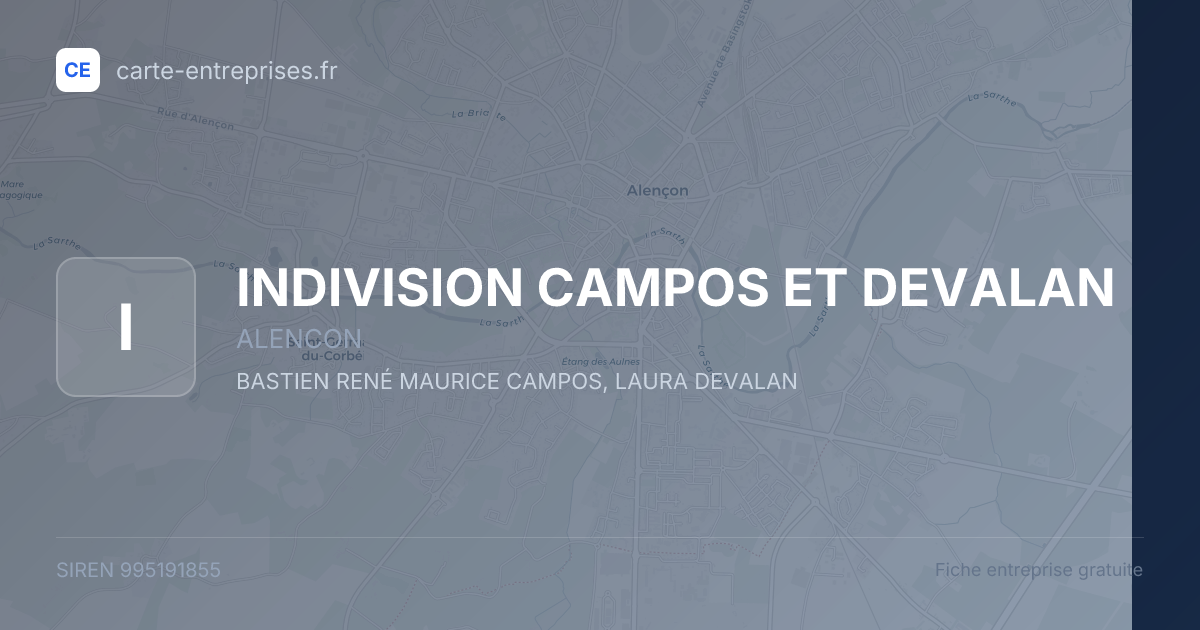 INDIVISION CAMPOS ET DEVALAN — 995191855 — fiche entreprise