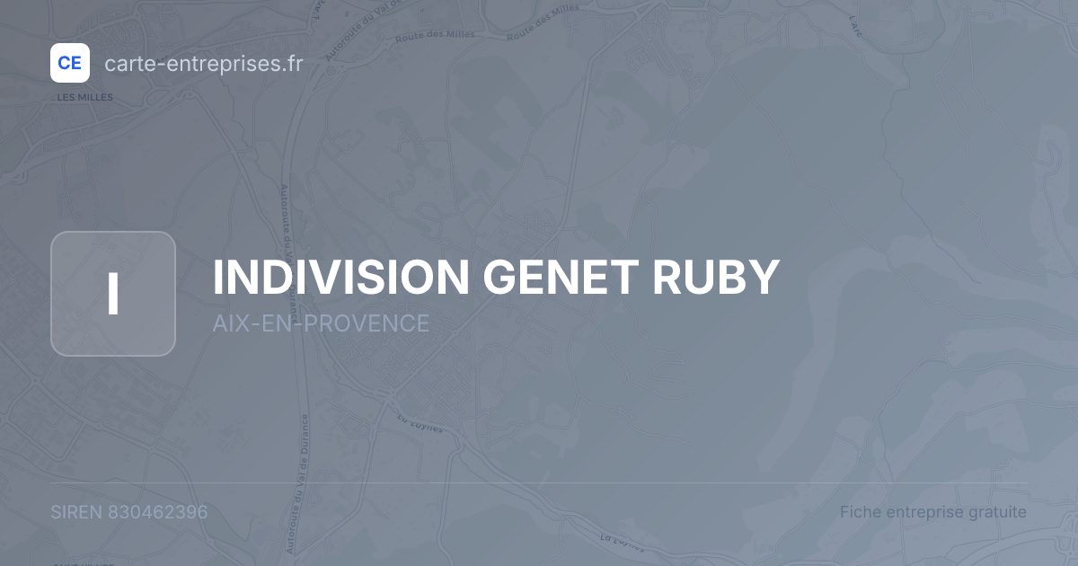 INDIVISION GENET RUBY — 830462396 — fiche entreprise