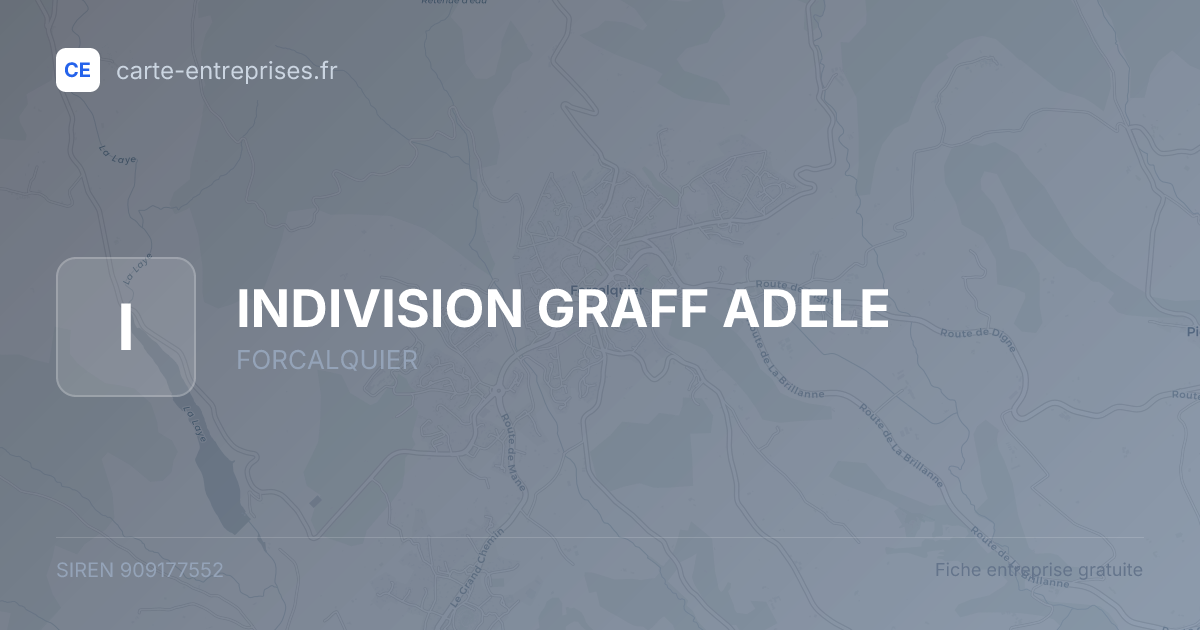 INDIVISION GRAFF ADELE — 909177552 — fiche entreprise