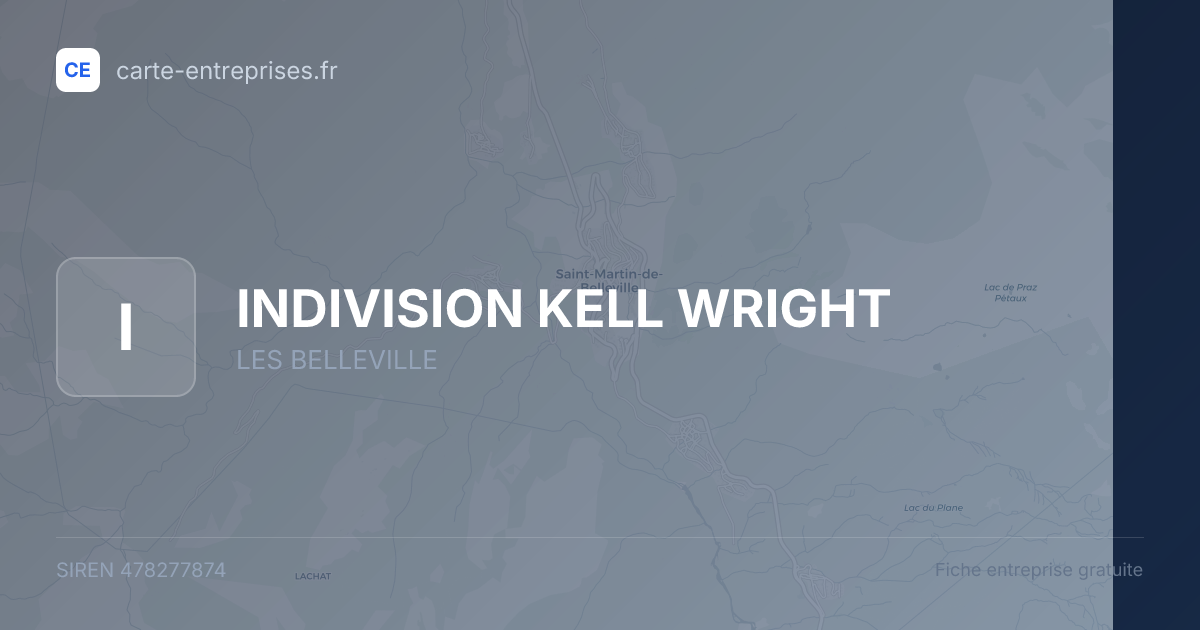 INDIVISION KELL WRIGHT — 478277874 — fiche entreprise
