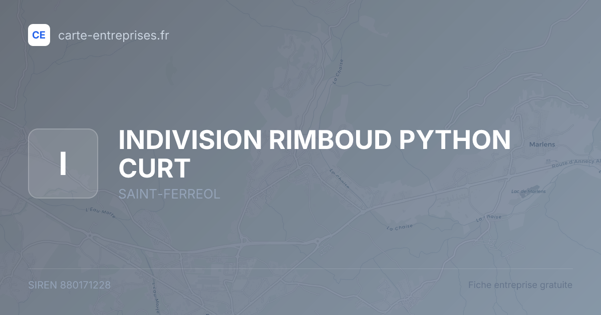 INDIVISION RIMBOUD PYTHON CURT — 880171228 — fiche entreprise