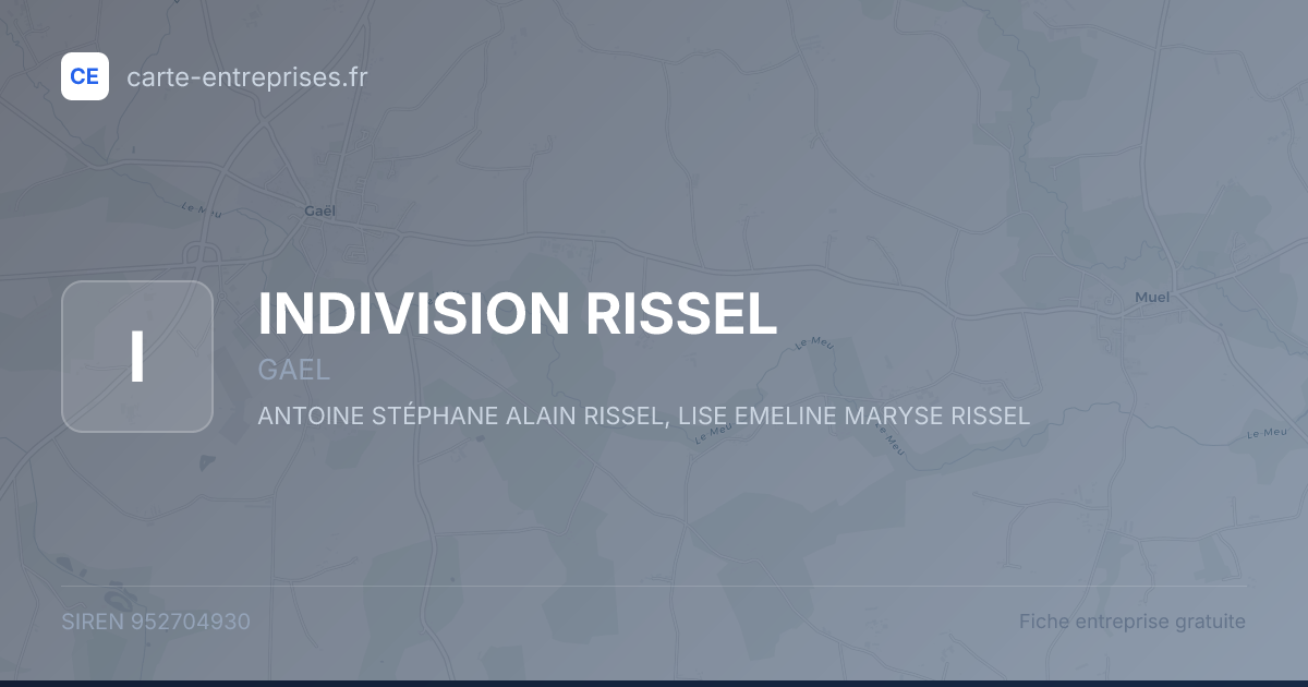 INDIVISION RISSEL — 952704930 — fiche entreprise