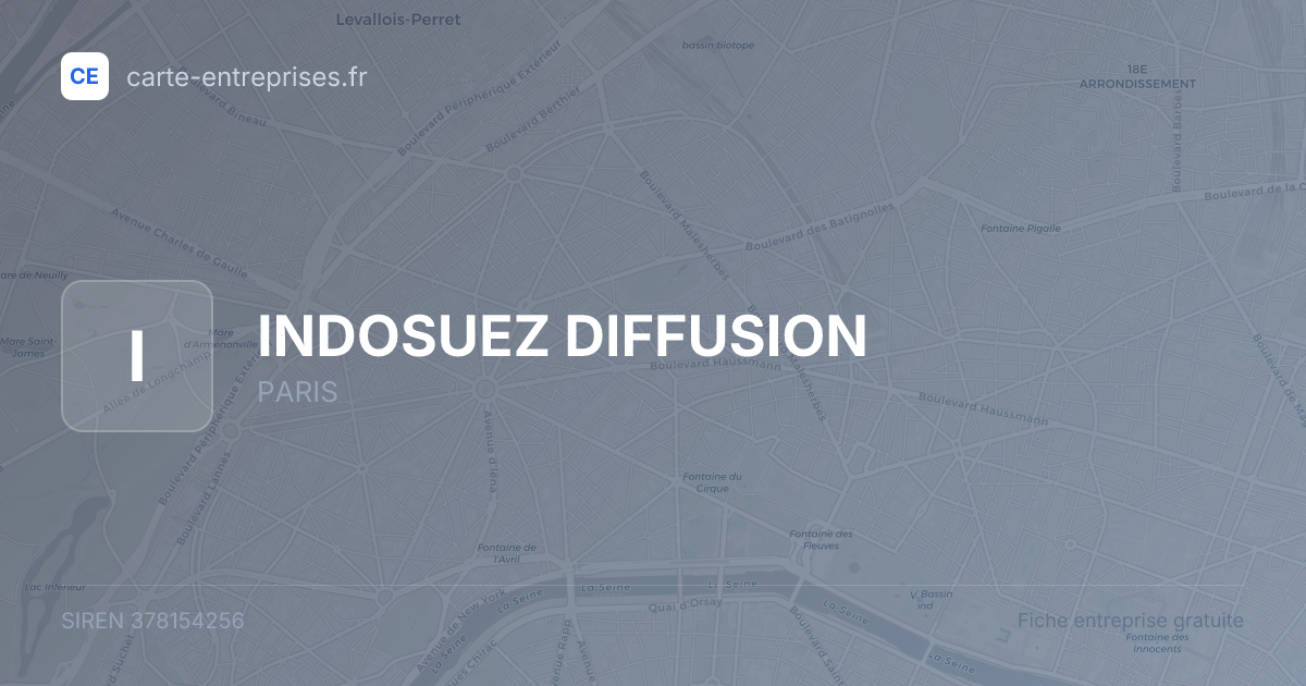 INDOSUEZ DIFFUSION — 378154256 — fiche entreprise