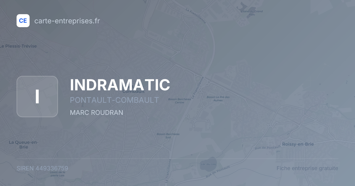 INDRAMATIC — 449336759 — fiche entreprise