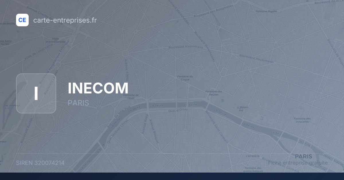 INECOM — 320074214 — fiche entreprise
