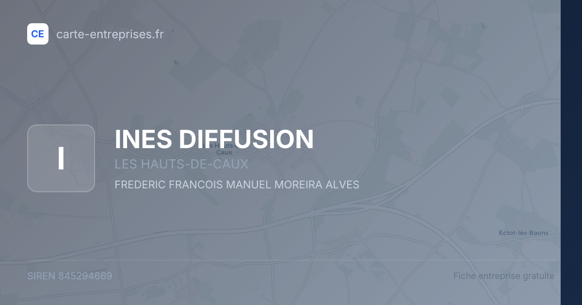 INES DIFFUSION — 845294669 — fiche entreprise