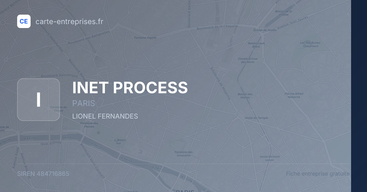 INET PROCESS — 484716865 — fiche entreprise