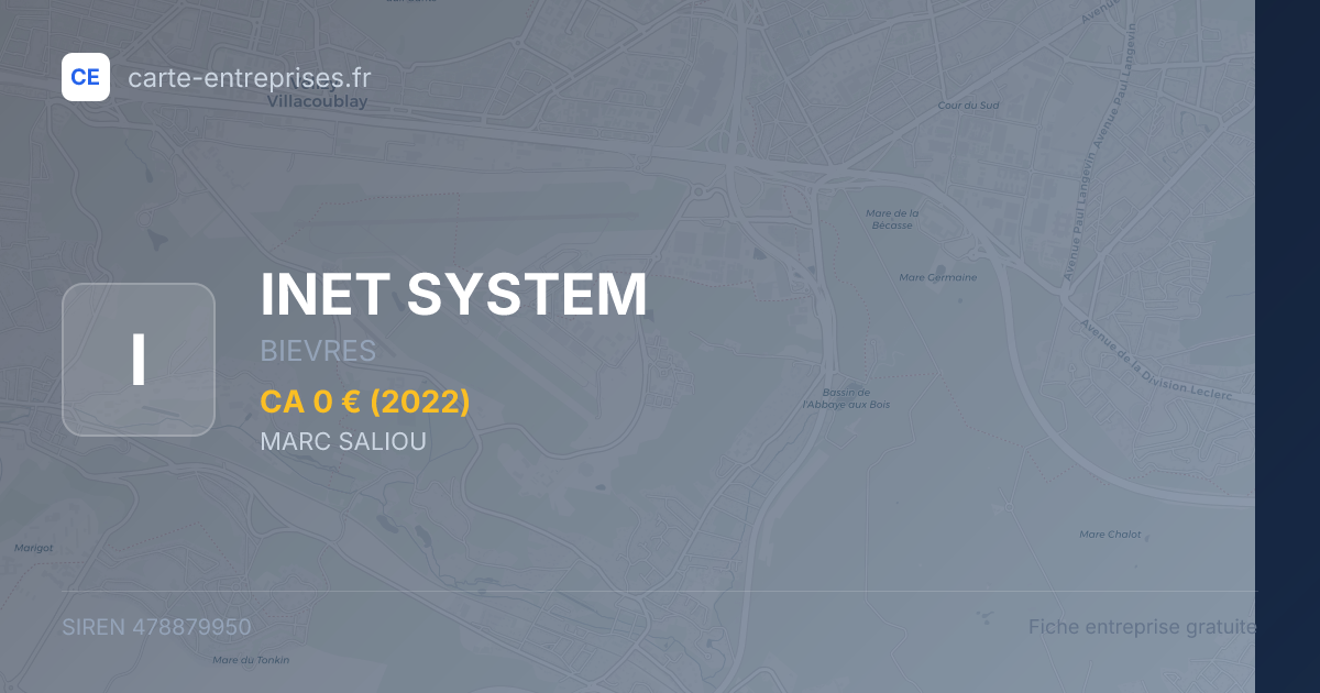 INET SYSTEM — 478879950 — fiche entreprise