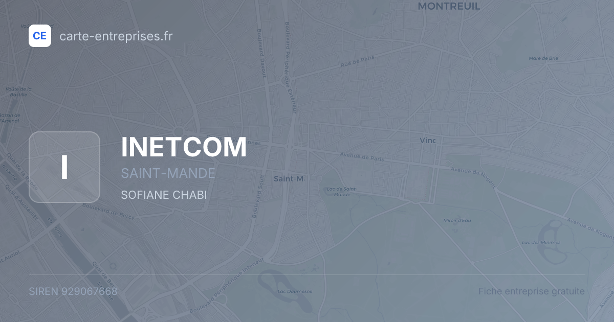 INETCOM — 929067668 — fiche entreprise
