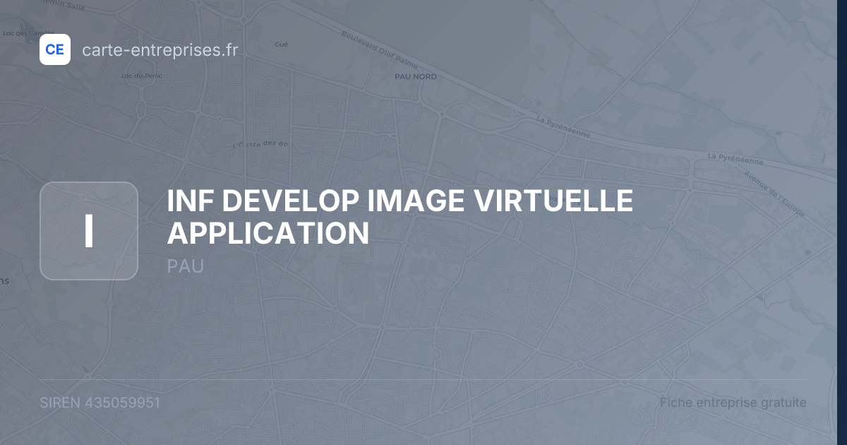 INF DEVELOP IMAGE VIRTUELLE APPLICATION — 435059951 — fiche entreprise