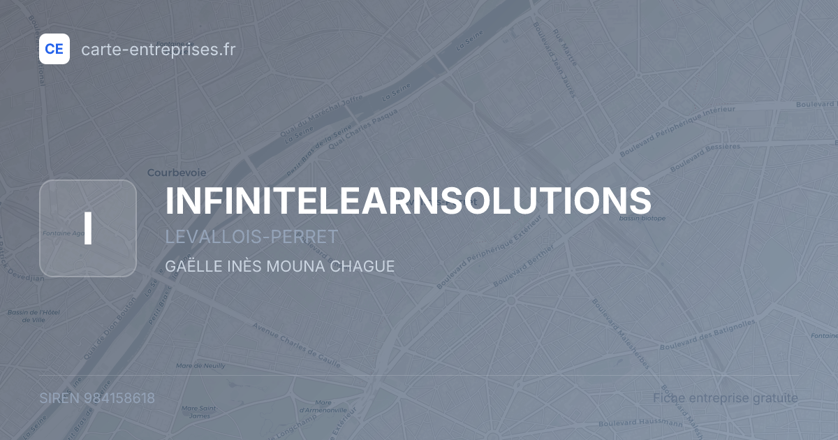 INFINITELEARNSOLUTIONS — 984158618 — fiche entreprise